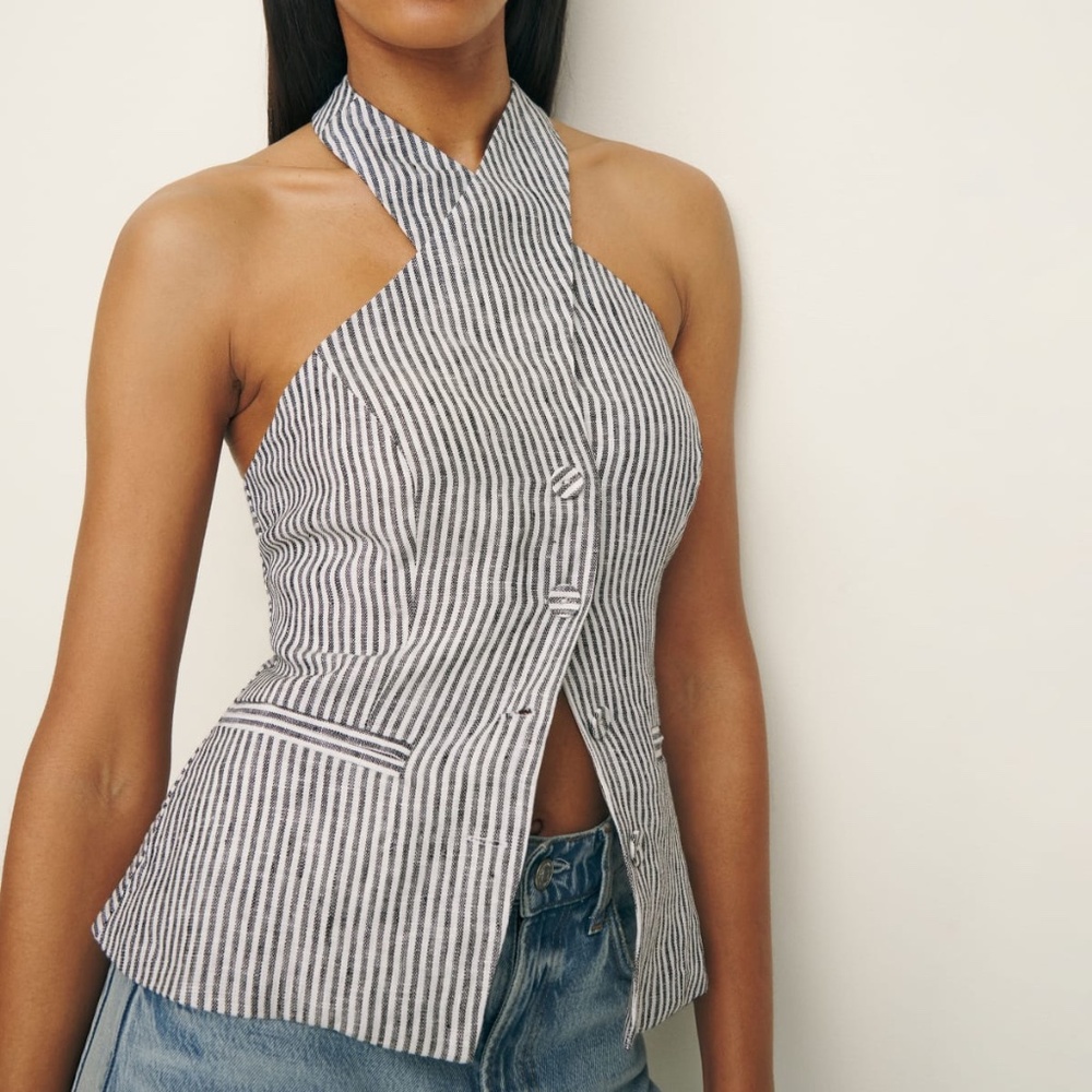 NWT Reformation Tate Linen Top